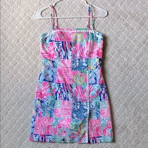 Lilly Pulitzer SIZE 0 Jesse Patch Summer Remix Dress / Romper with Skort